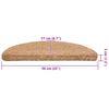 Step Mats 30 pcs 56 x 17 x 3 cm Beige Semi Round