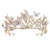 Wedding Prom Party Hair Headband Baroque Rhinestone Crown Hair Jewelry Crystal Butterfly Hairband