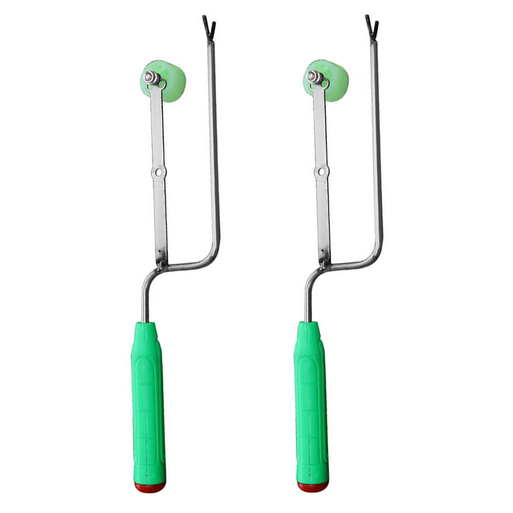 Heavy Duty Double Pack Iron Sweet Potato Planting Tool Ergonomic Handle Lightweight Build Effortlessly Ground Navigation