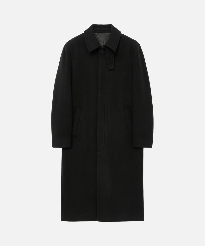 Draw Fit Premier Wool Balmacaan Chester Coat [Black]
