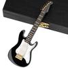 Musiin Miniature Guitar with Stand and 14cm Mini Electric Home Music Studio Desk Shelf Gift for Guitar Lovers Case, 6-String Guitar, Decor, (Black