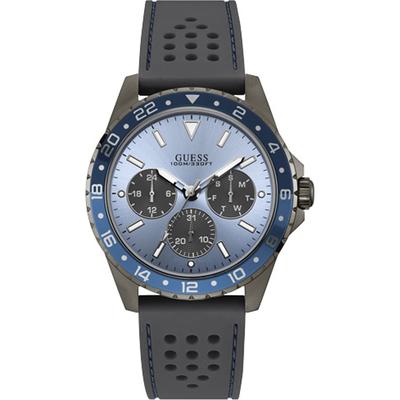 Odyssey Blau Grau Edelstahl Silikon Herren Quarz Uhr W1108G6