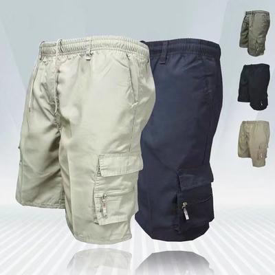 Neue Herren-Cargo-Shorts, lässige Armee-Kampfhose mit Tasche, knielange Sommer-Sport-Arbeitshose für Herren