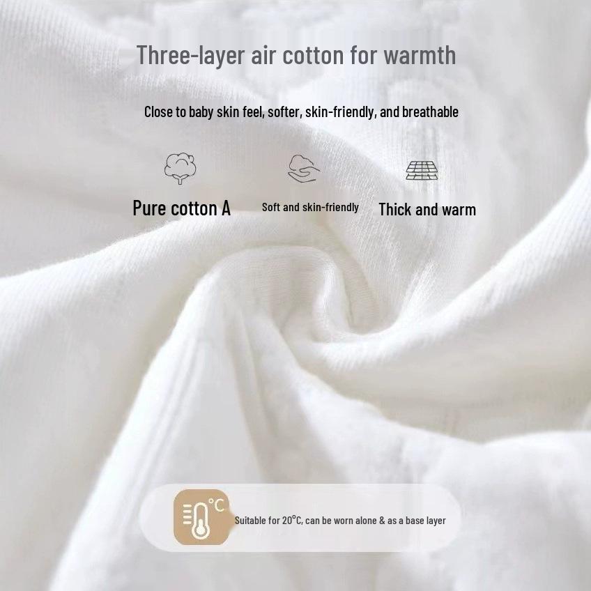 A-Class Pure Cotton Baby Jumpsuit - Warm, Long Sleeve Romper for Autumn/Winter for Newborns