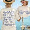 Seashells and Wedding Bells Personalized Bachelorette Party Shirt, Custom Beach Bride Squad Shirt, Girls Trip Tee, Comfort Colors Plus Sizes