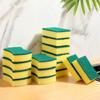 Double-Sided Kitchen Sponge Scrubber with Waist Shape, Multipurpose Dish Cleaning Pad for Tough Stains and Grime