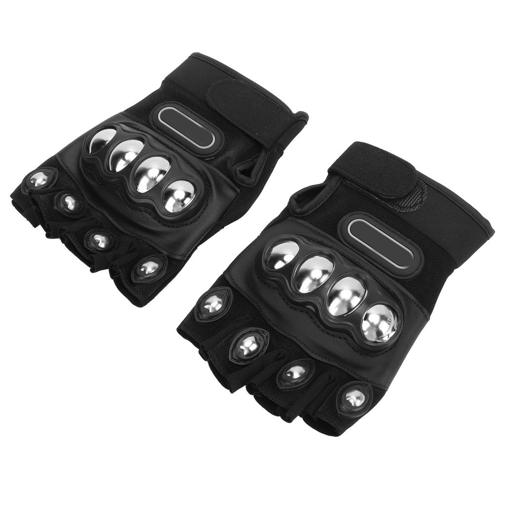 2 Stück Radhandschuhe Schwarz Atmungsaktiv Halbfinger Verstellbar Nylon Ergonomische Fahrradhandschuhe für