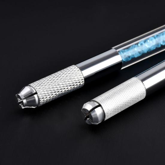 Stilo de tatuaj manual cu două capete de modă Instrument de stilou pentru sprâncene cu microblading permanent