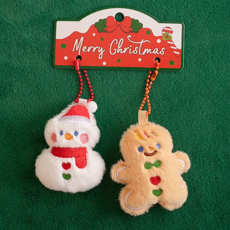 

8cm Cartoon Mini Xmas Plush Doll Santa Claus Tree Snowman Gingerbread Star Elk Plush Toy Home Decoration Present Designed For Children about 8cm
