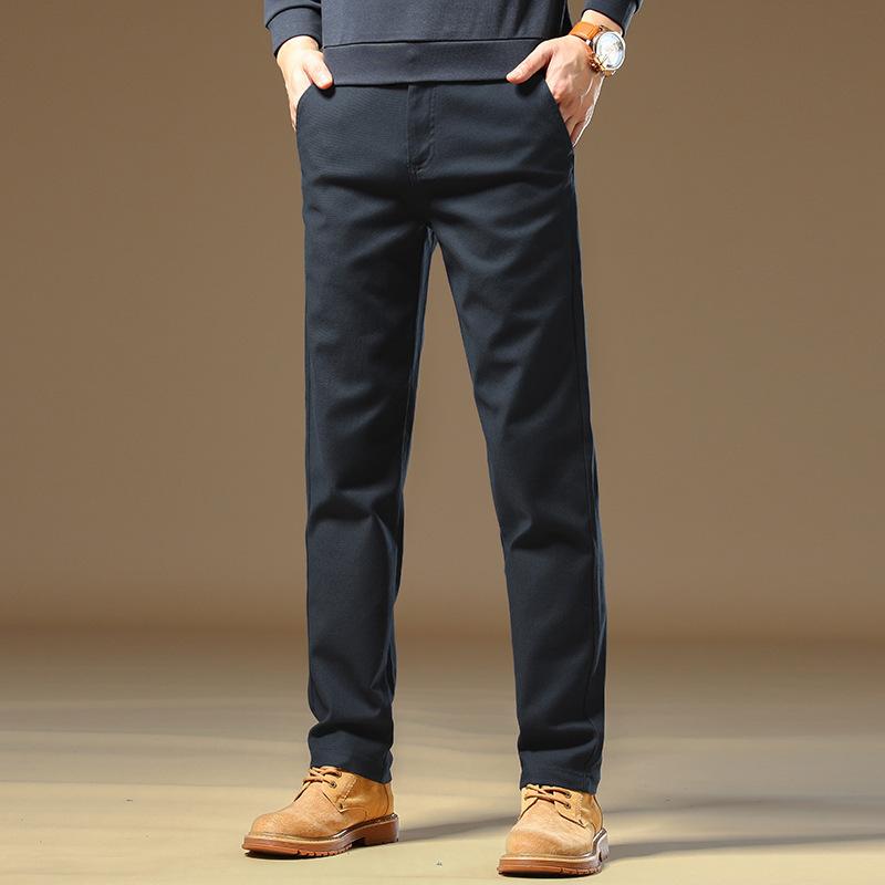 Autumn Casual Pants High-end Comfortable Pants Men's Slim-fitting Straight Autumn and Winter Business Pants Versatile Trousers