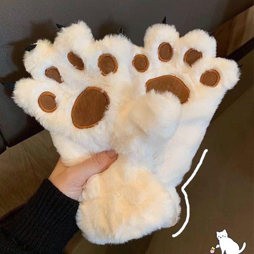 Bear Paw Women Winter Gloves Warm Animal Gloves Fashion Cat Paw Gloves  Cosplay