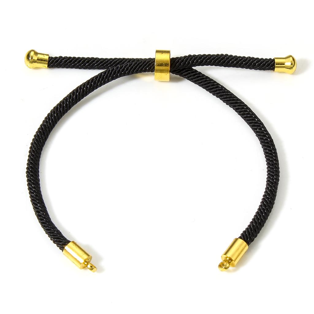 5 Pezzi Braccialetti Semilavorati in Poliammide Regolabili con Chiusura a Coulisse/Scorrevole Per Creazione Gioielli Fatti a Mano Fai da Te Accessori Lunghi 21,5 cm