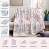 Pastel Star Rainbow Flannel Blanket Warm Soft Halloween Christmas Couch Warm Cozy Decorative Decor Gift for All Season