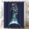 Galaxy Skateboard Shower Curtain Space Universe Cosmic Starry Night Decor For Bathroom