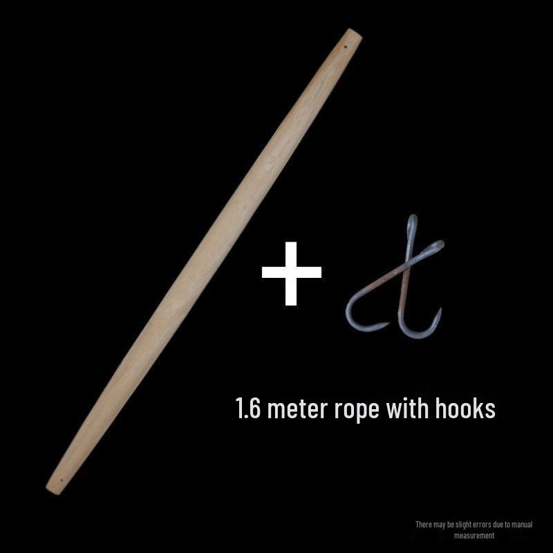 Doppelhaken-Tragestange aus Massivholz - Verdickte Zypresse, Traditionelles Haushalts-/Landwirtschaftsdesign