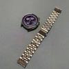 Curved Side Slide Seven Beads Stainless Steel Watch Band Luxury Business Metal Replacement Strap for Huawei Watch GT6 46mm