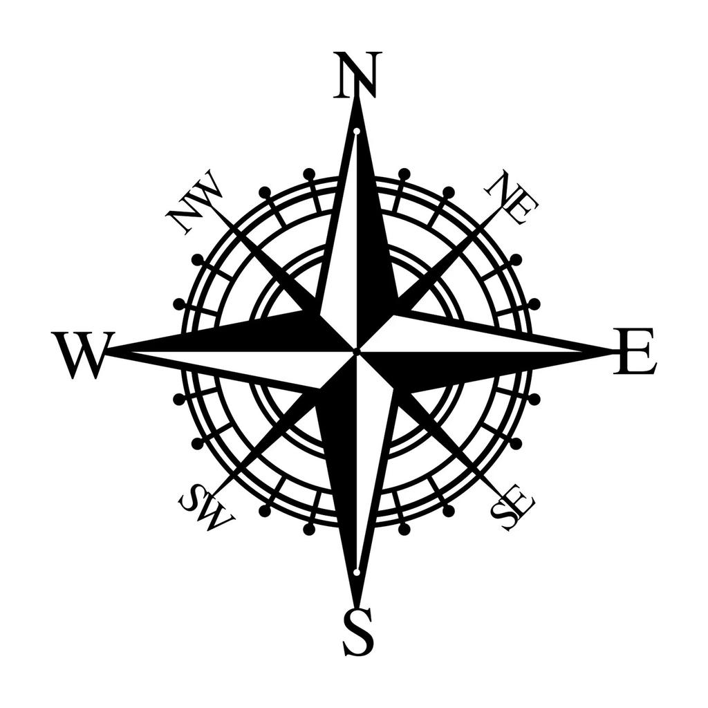 Nautical Compass Wall Decor Decorative Hanging Ornament Maritime Style Home Wall Art Accent for Living Room Office or Bedroom