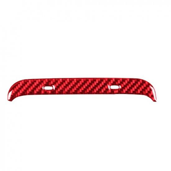 Red Carbon Fiber Car Central Armrest Box Rear AC Vent Cover For Model 3 Y 17-22