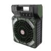 Solar Fan 5200MAH Type C Charging 4 Speed   Brushless Motor 4.5mCelsiuss Low Noise LED Timer Solar Camping Fan for Fishing Outdoor Activities