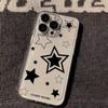 Little Star Transparent Phone Case Suitable for iPhone 17 16 15 14 13 12 11 Pro/Max/Plus Anti Drop and Anti Shock Back Cover