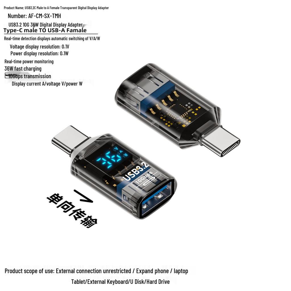 TYPE-C Digital Display Adapter with Full-Function OTG Support