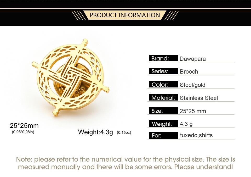 Dawapara Saint Brigid Cross Brooch Irish Amulet Religious Jewelry Celtics Lapel Pin Stainless Steel Accessories for Bag Hat