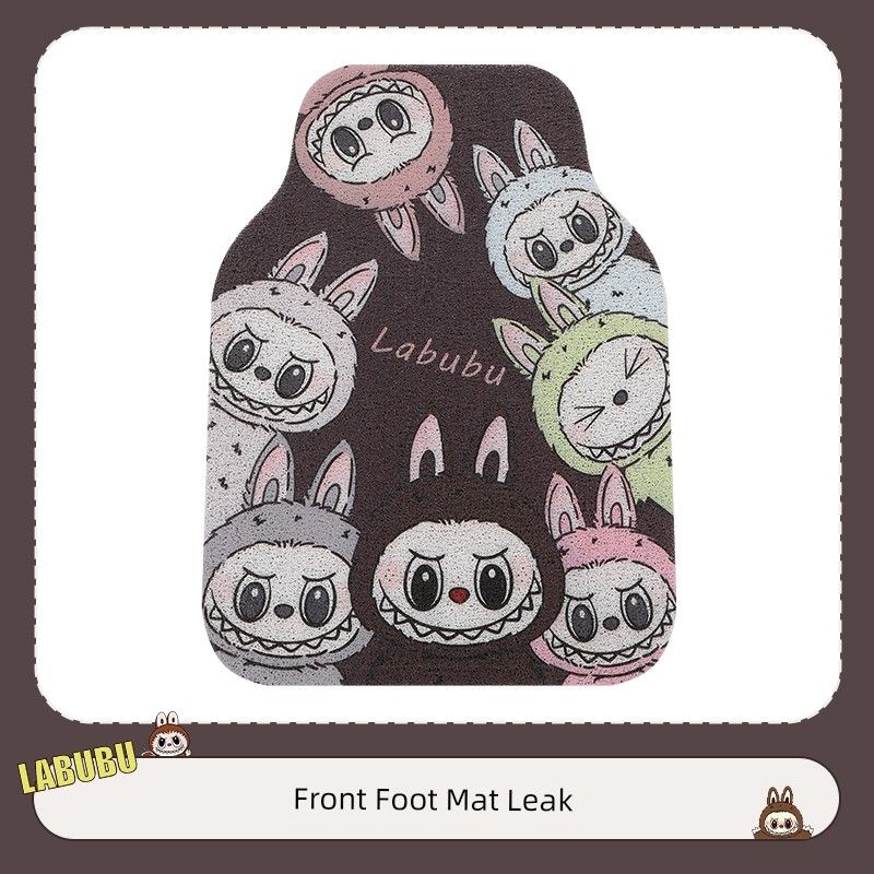 Car Foot Mat Rear Row Cutting Wire Ring New Arrival Single Main Driving Cute Cartoon Abrasion Resistant Anti-Dirty Carpet Mat Front row foot pad single piece