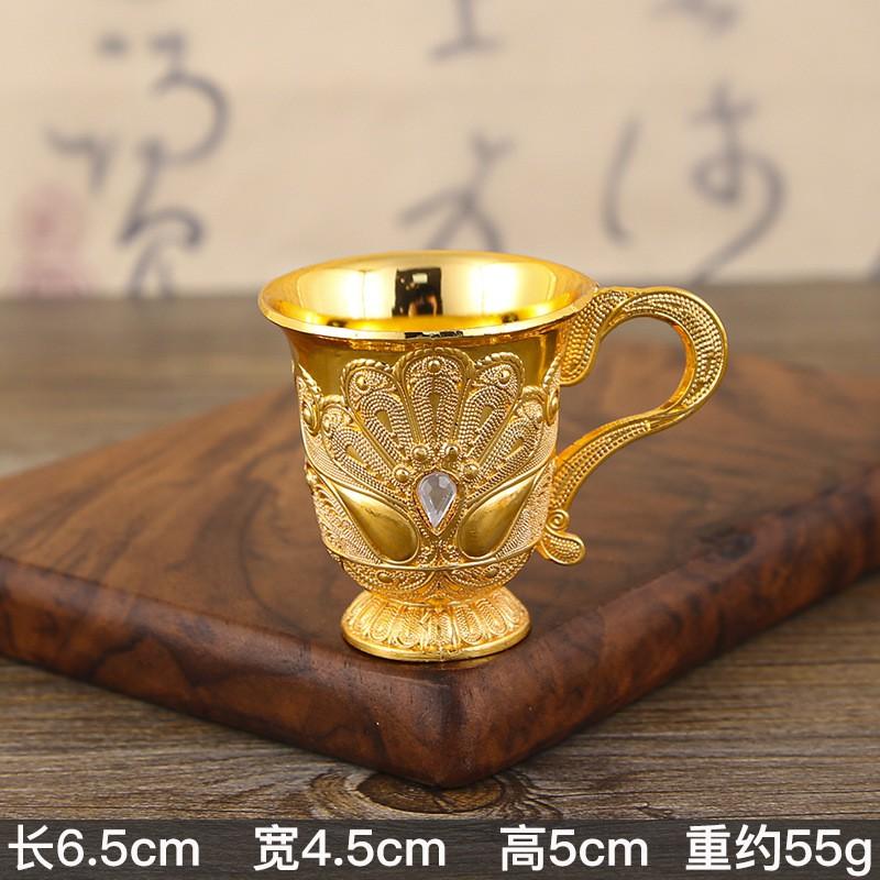 Elegant European Style Zinc Alloy Shot Glass Set Vintage Decorative Drinking Cup Home Bar Whiskey Liqueur