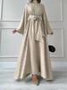 New Elegant Long Flare Sleeve Dress - Middle Eastern Women's Robe