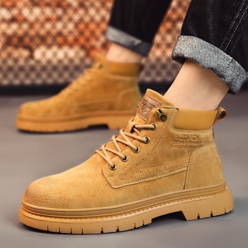 Martin boots spring and autumn mid-help thick-soled soft-soled kicks can't be rotten rhubarb boots winter velvet cotton shoes