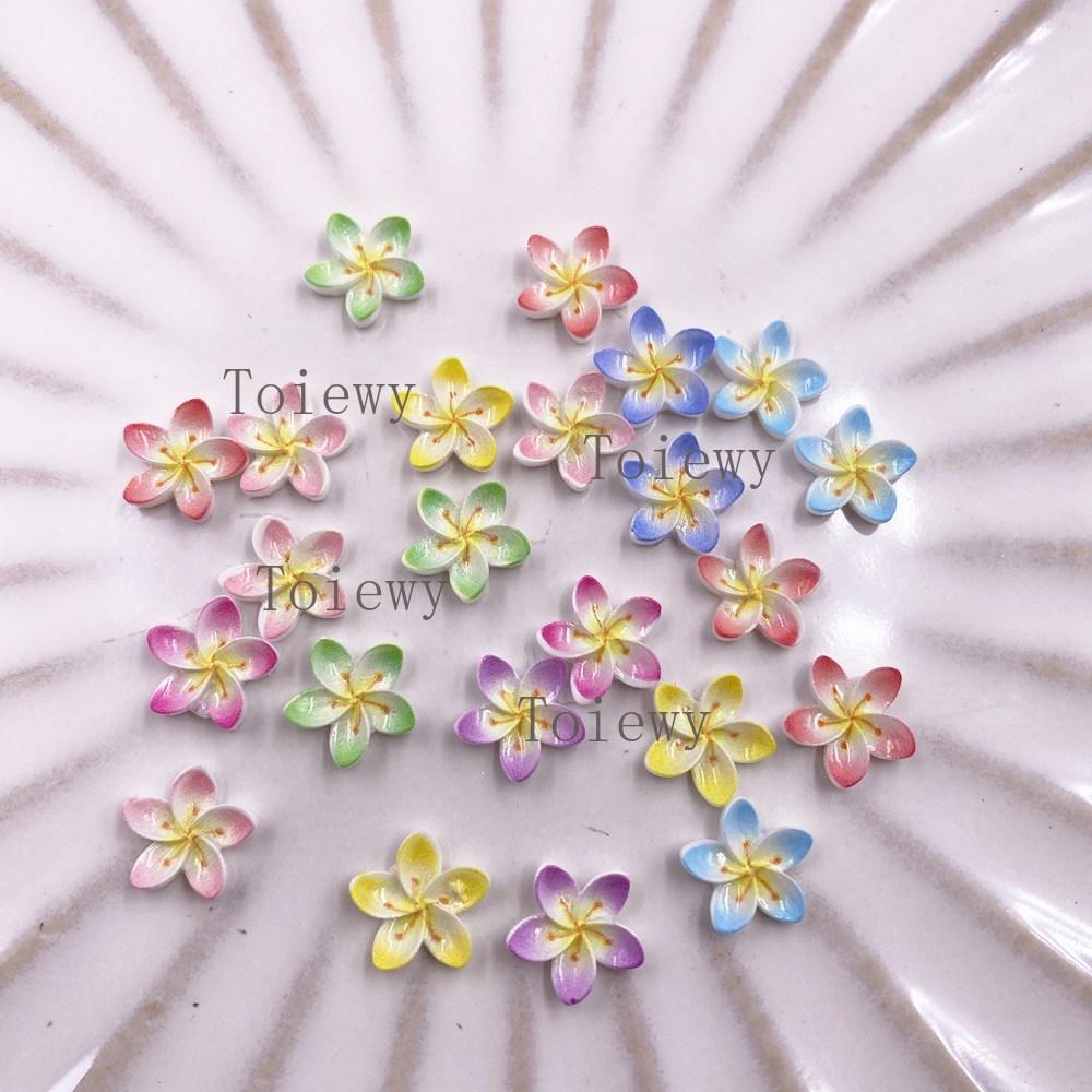 100pcs Mixed Resin Colorful Cute 10mm Flower Flatback Stone Scrapbook DIY Wedding Nail Applique Decor Jewelry Crafts Accessories