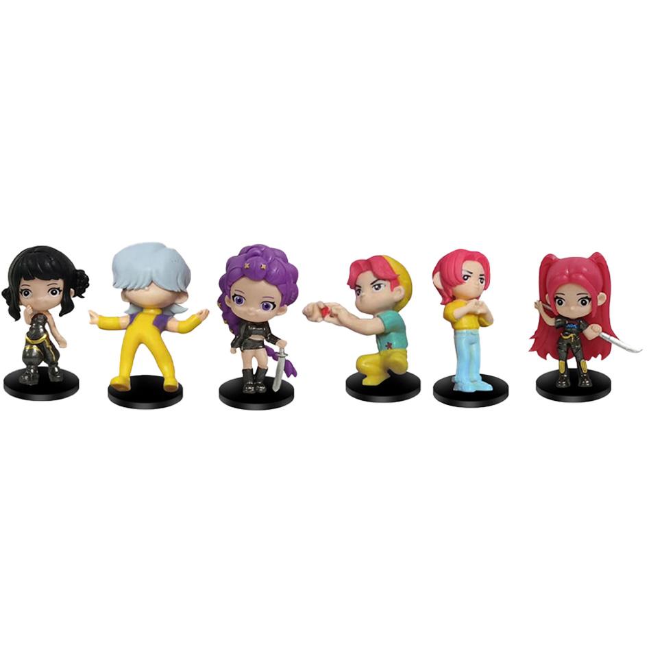 Neues 6-teiliges Set 10CM Anime Kpop Dämonenjäger Jungen und Mädchen Serie Figur Spielzeug Dekoration Statuen Ornamente Weihnachtsspielzeug Geschenke