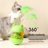 Interactive Frog Tumbler Cat Toy with Food Dispenser & Teaser Stick
