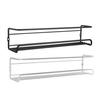 2Pcs Wall Mounted Storage Rack Easy Installation Space Saving Kitchen Organizer Carbon Steel Refrigerator Side Spice Rack