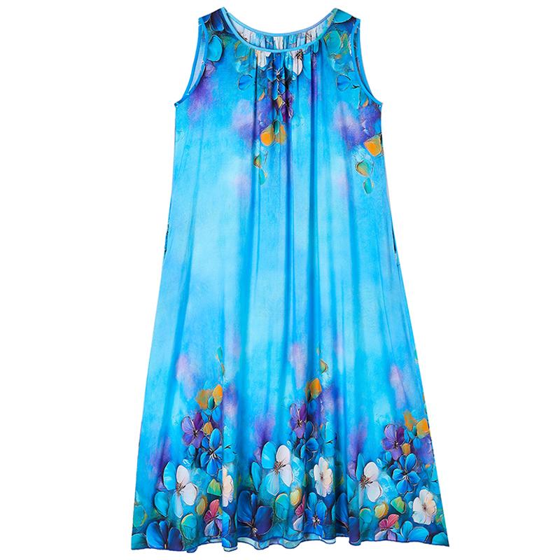 Elegant Summer Women's Summer Dress Casual Sleeveless Long Dresses Plus Size Woman Clothing