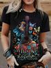 Women Oversized Graphic T- Shirt Casual Crew Neck Short Sleeve Everyday Tee Top