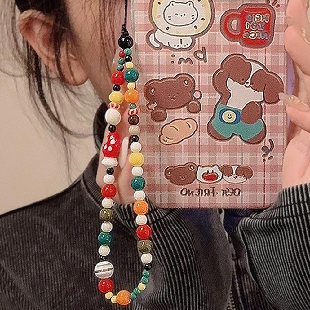 Funda de Teléfono Móvil con Cadena y Lanyard para Apple/Para Huawei Correa de Muñeca Portátil Colgante Personalizado Estilo Ins Dulce y Genial