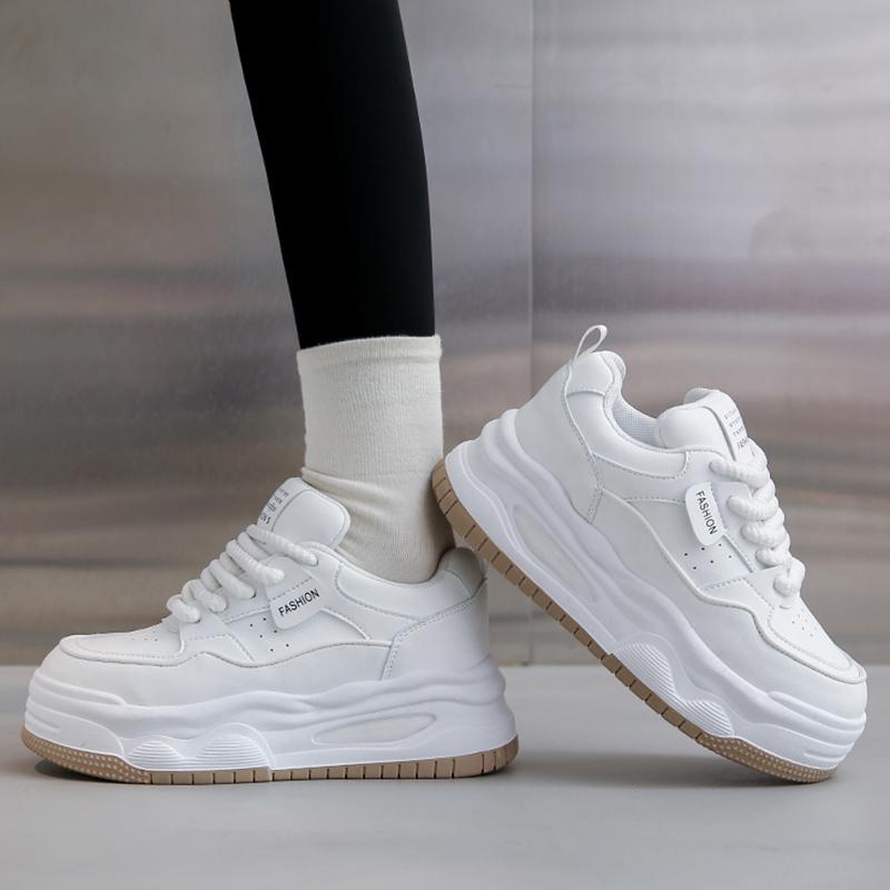 Damen Plateau Sneaker Lässig Mode Outdoor Schuhe Schnürschuhe Atmungsaktive Sportschuhe Hohe Qualität Laufschuhe Tennisschuhe 35-40