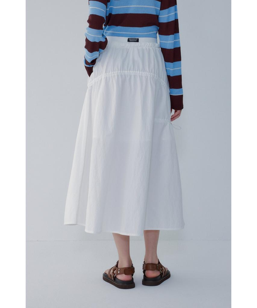 Bobeu String Banding Tiered Skirt_White 7156235003