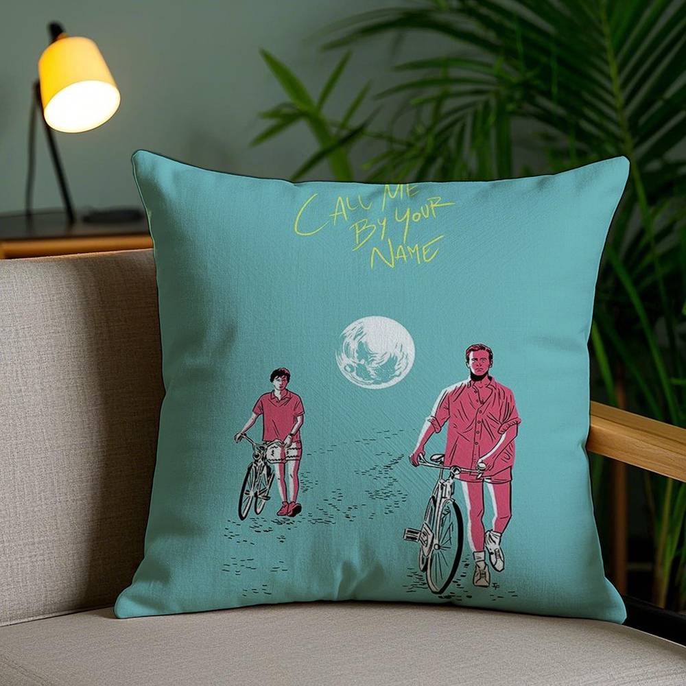 C-Call Me by Your Name Pillow Case Sofa Short Plush Double-sided HD Printing Room Home Office Gift Cushion Cover