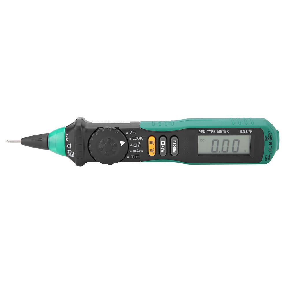 MS8211D LCD Digital Pen Type Multimeter Auto Range AC DC Voltage Current Resistance Tester