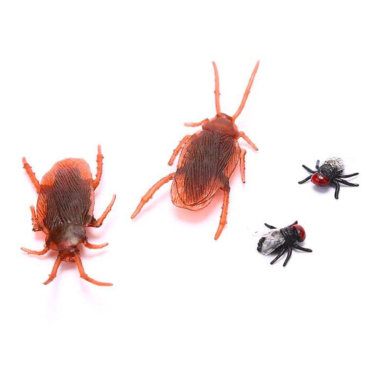 10Pcs/Lot Lifelike Model Simulation Fake Cock Bug Roaches Toy Prank Trick Toys