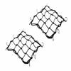 2pcs High Elastic Rubber Bungee Cargo Net 30x30cm Size Helmet Mesh Net  For Luggage