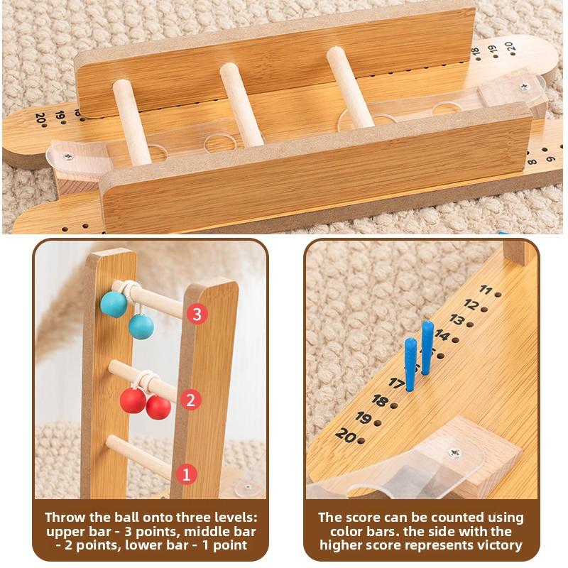 Non-Toxic Mini Wooden Golf Stair Game Interactive Dual Player Enlightenment Toy For Children Friends And Family Battle Educational Toy