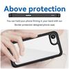 For iPhone 16e Phone Case WANLONFENG XC Series TPU Acrylic Cover with Tempered Glass (Big Lens Hole)