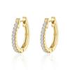 Fabrikpreise Feiner Schmuck Huggie Ohrring Kleiner Kreis S925 Silber Vergoldet Unisex Trendiger Mode Zirkonia Ohrringe