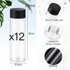 Clear Plastic Bottles Empty Sensory Bottles with Caps PET Plastic Juice Reusable Leakproof Drink Container Bulk for Juice Milk