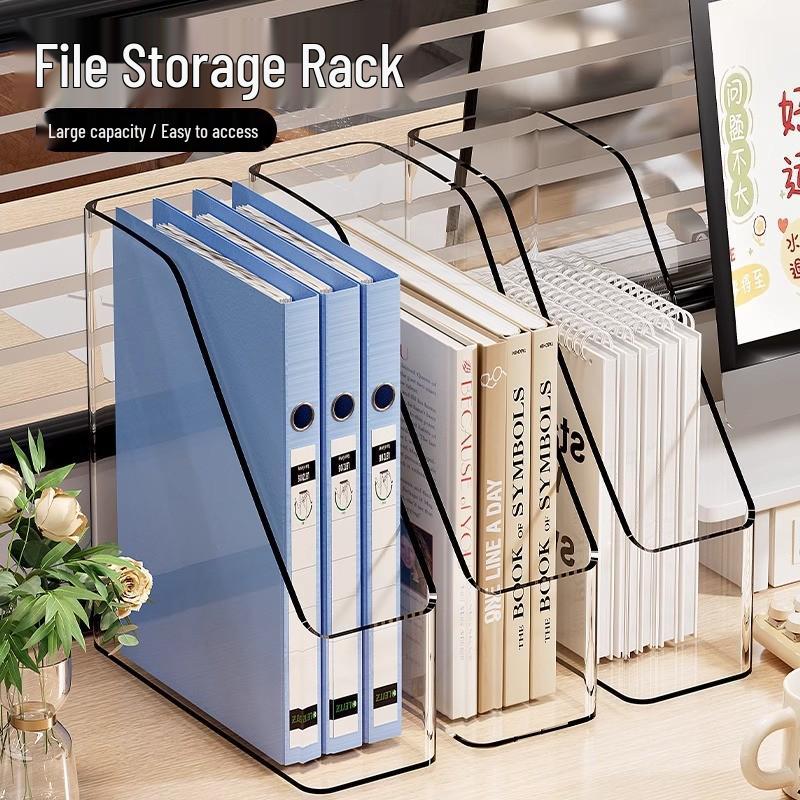 Clear Desktop Book Stand & Organizer
