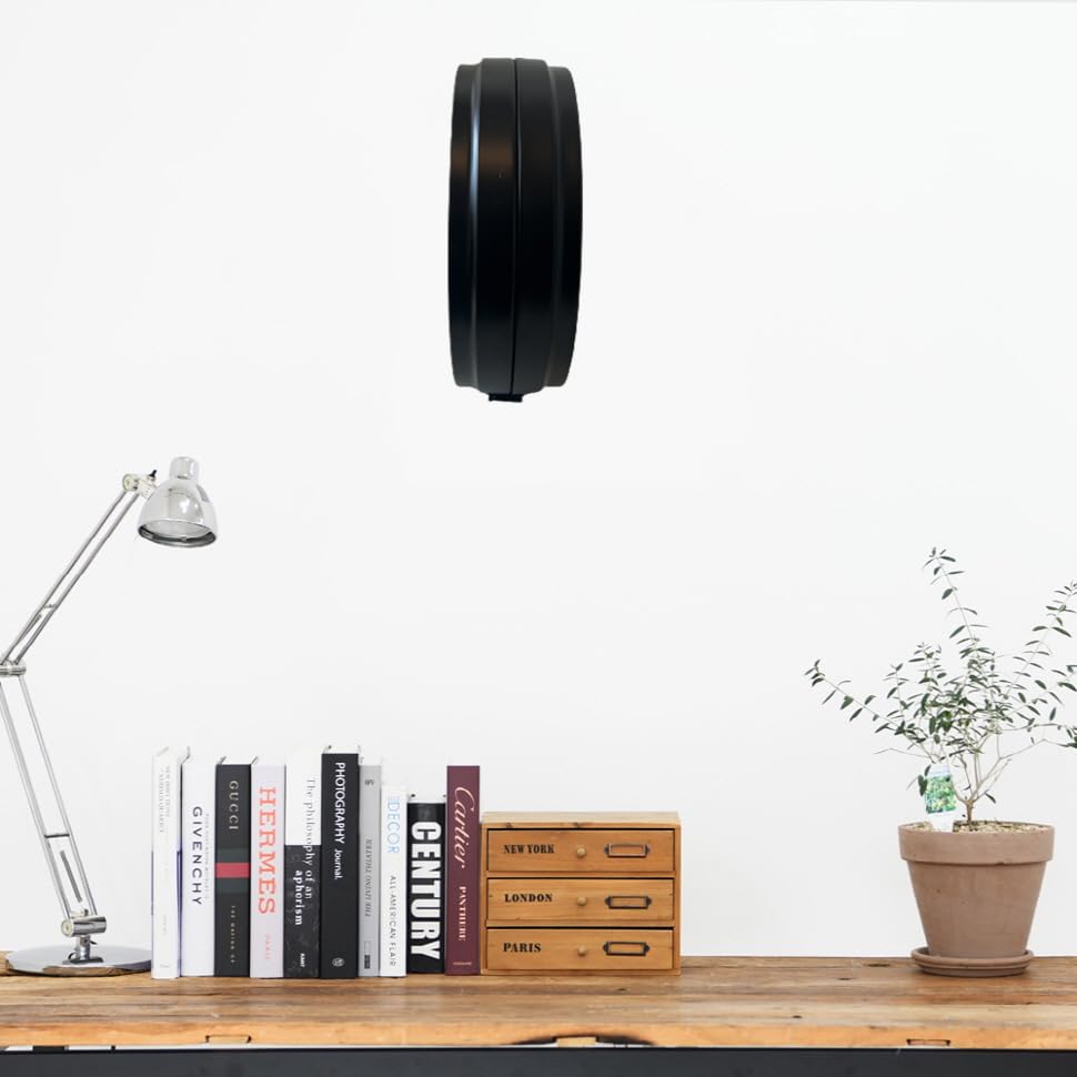 Wanduhr manbo Wanduhr Durchmesser 30CM doppelseitige Wanduhr schwarze Welle Doppelseitig doppelseitig - nicht funkgesteuert (schwarz)