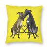 Greyhound Whippet Sighthound Dog Cushion Cover Double-Sided Printing Dog Lover Art Floor Pillow Case For Sofa Cool Pillowcase